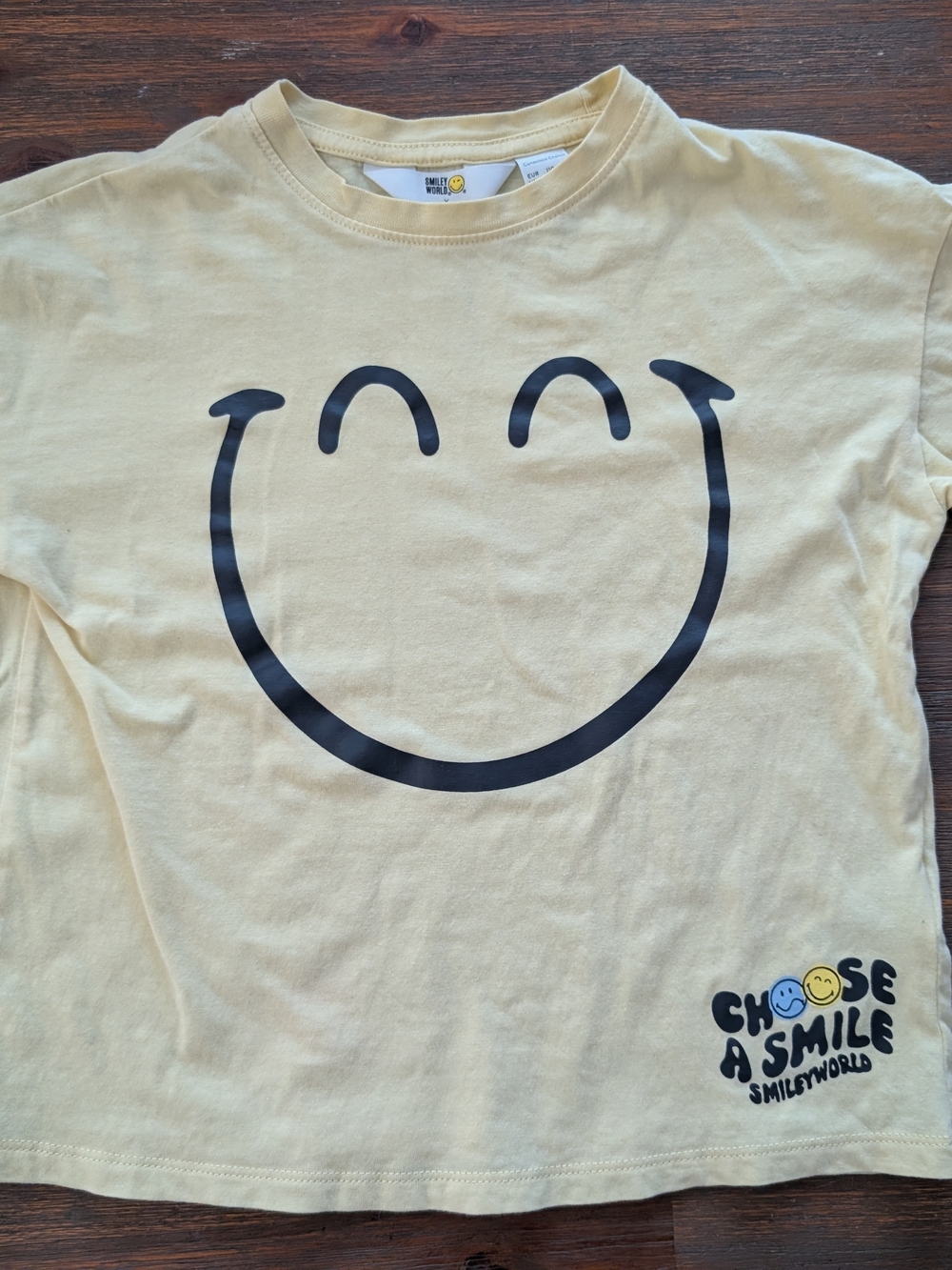 H&M Yellow Graphic Smile Tee